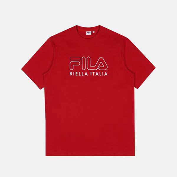 Camisetas Fila Mulher Vermelhas - Fila 3D Logo S/S Outlet Portugal,HNLV-59463